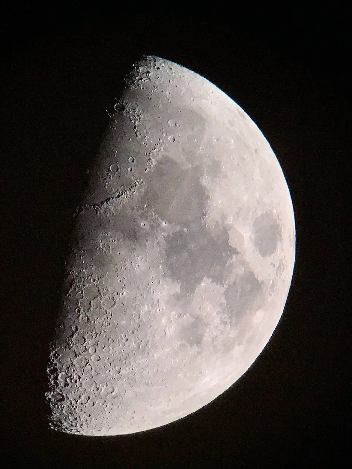 Photograph of a half Moon
