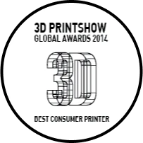 3D Printshow Global Awards award badge: Best consumer printer, 2014
