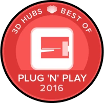 3D Hubs award badge: Best of plug ’n’ play, 2016