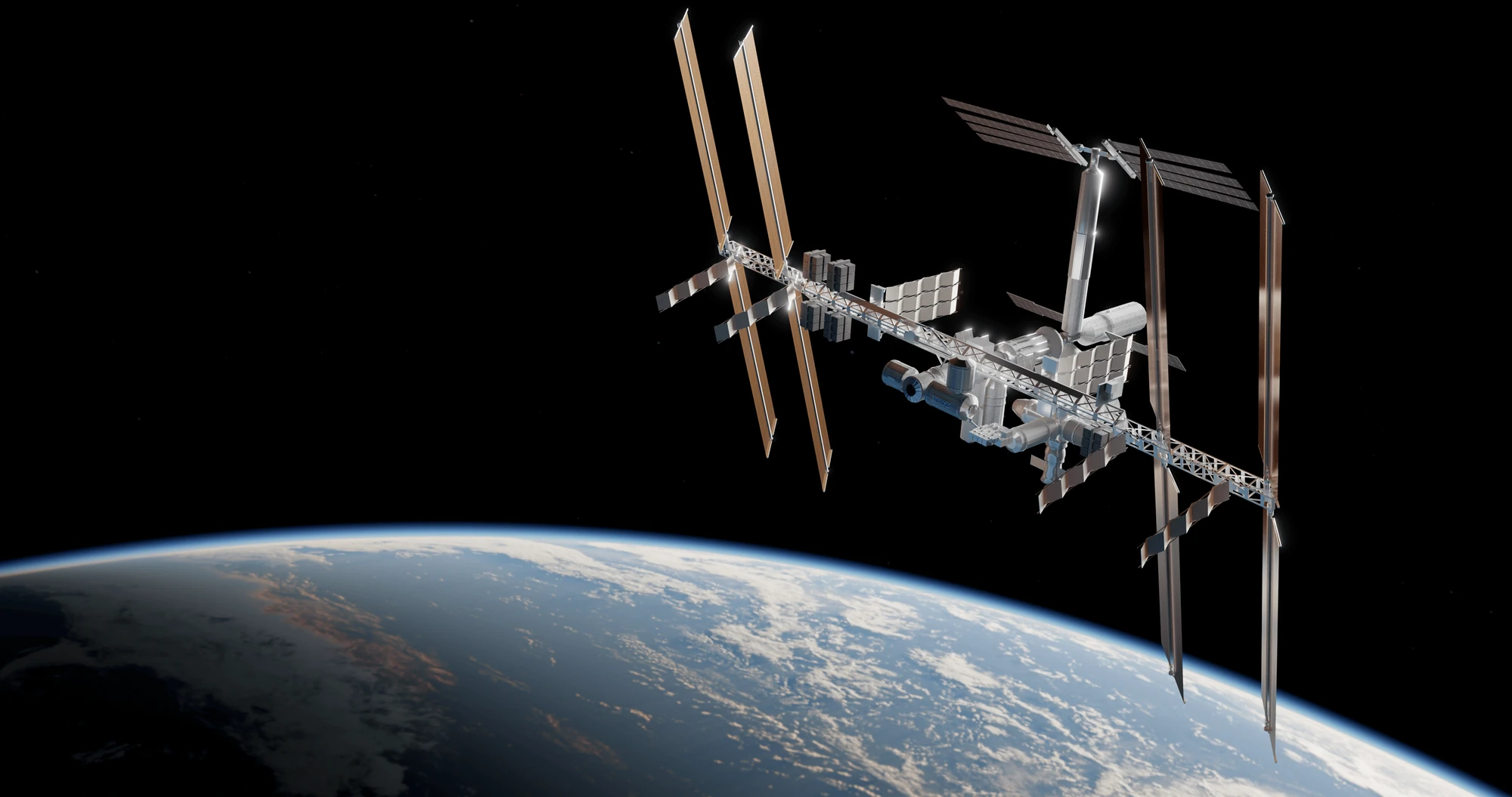 Render of the capsule approaching the International Space Station