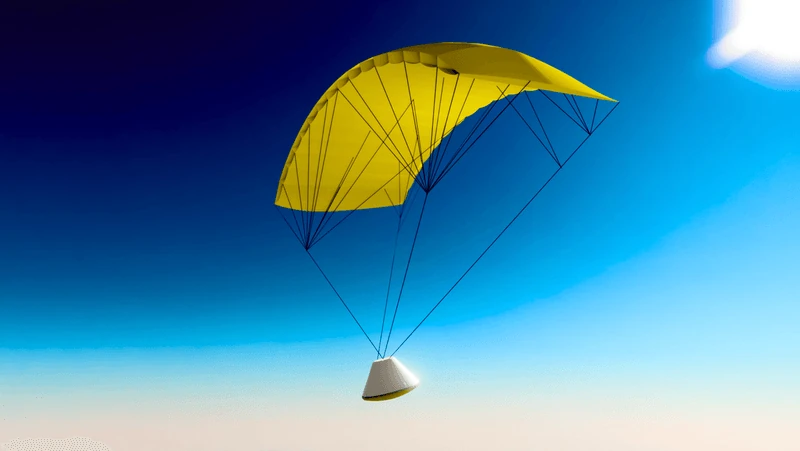Diagram of the guided descent through the atmosphere