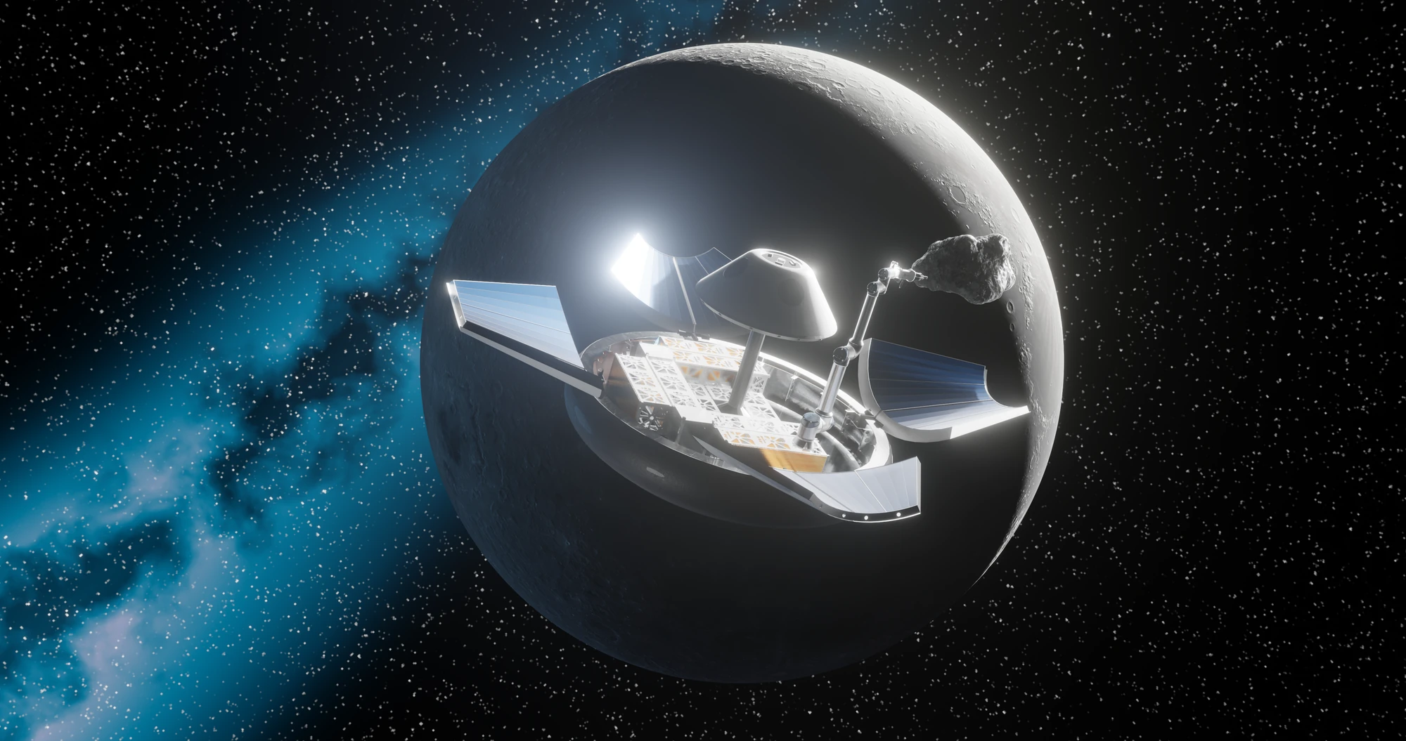 Render of the Nazaré capsule during re-entry