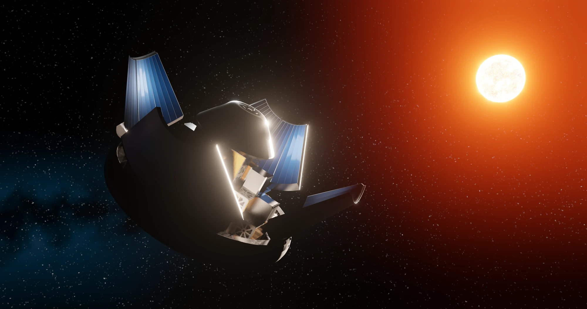 Render of the Nazaré capsule descending