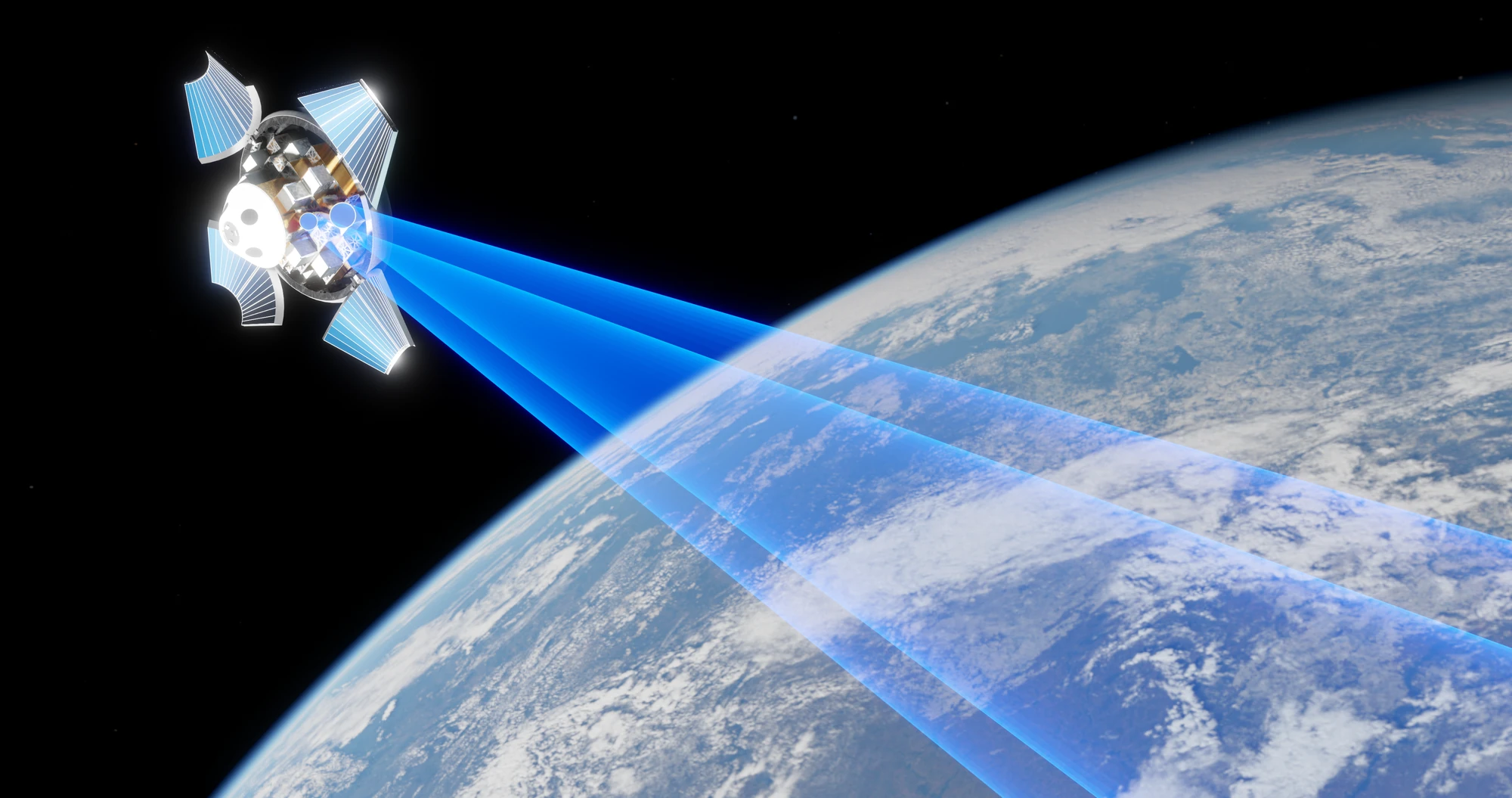Render of the capsule with an Earth-observation payload