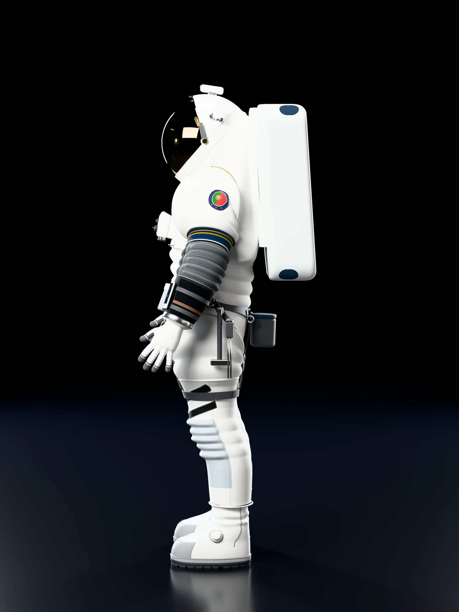 The current StarKnight model in side view, with the backpack closed