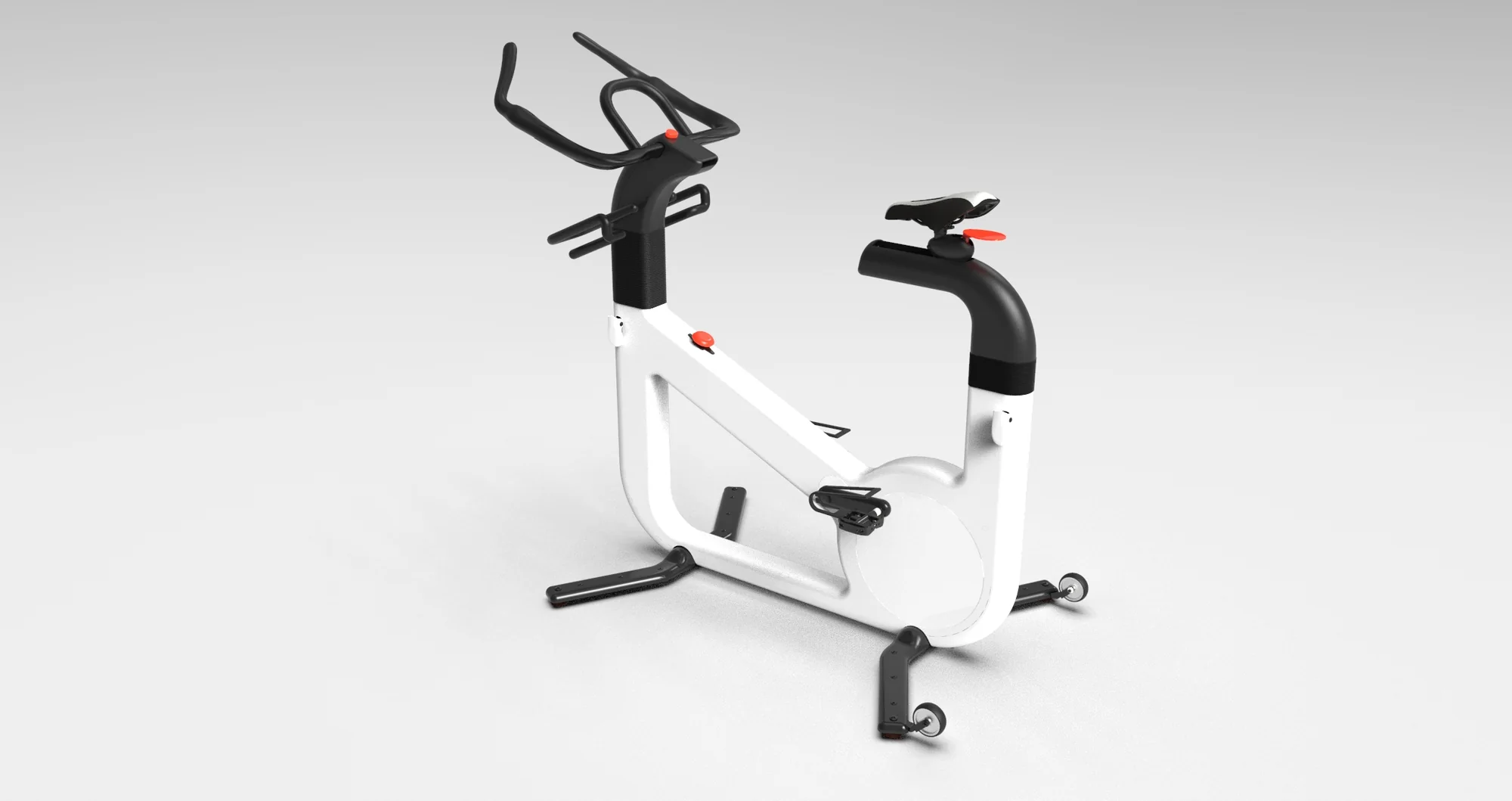 Render of the uBike from the front quarter, showing the handlebars