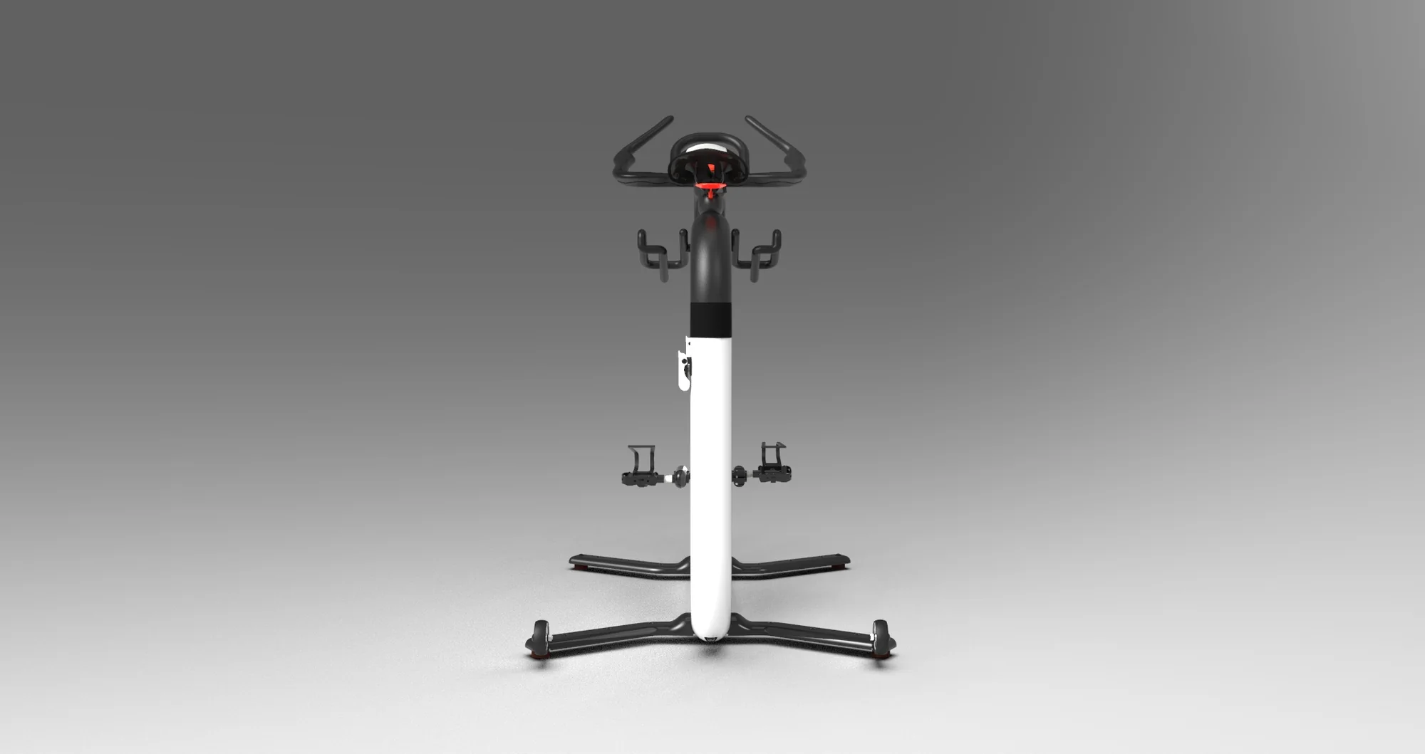Render of the uBike from behind, showing the frame
