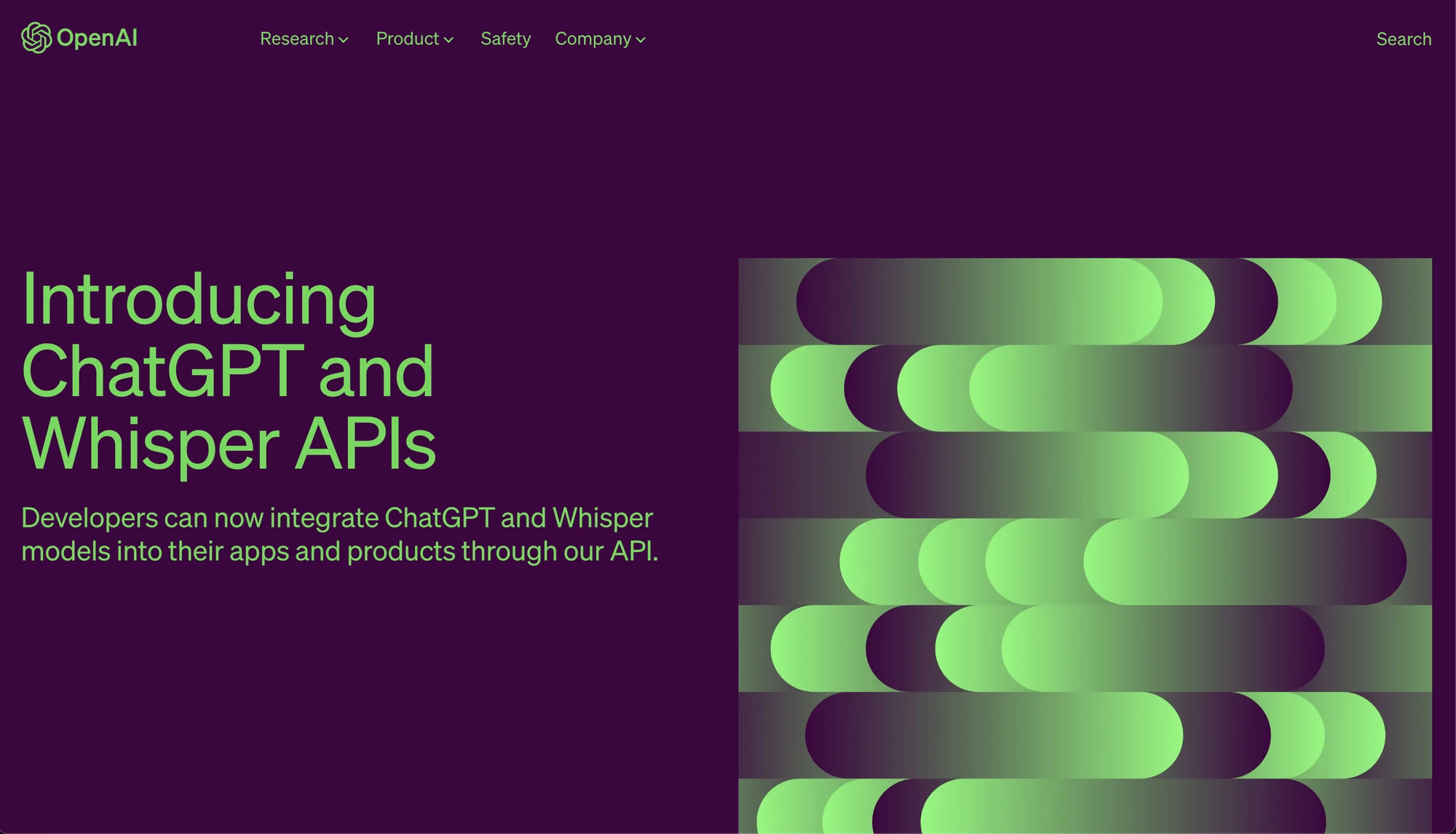 OpenAI's announcement of the ChatGPT and Whisper APIs