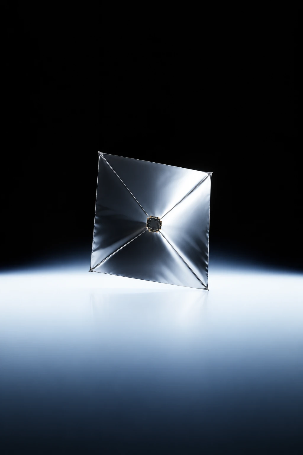 A light sail above a glowing horizon