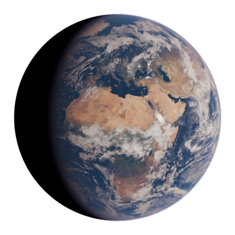 Earth, for scale